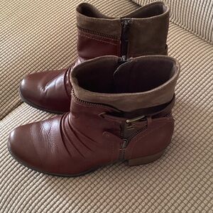 Brown Leather Ankle Boots